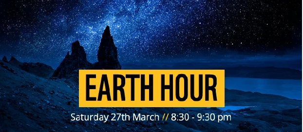 Earth Hour Saturday 27th March 8.30 to 9.30pm